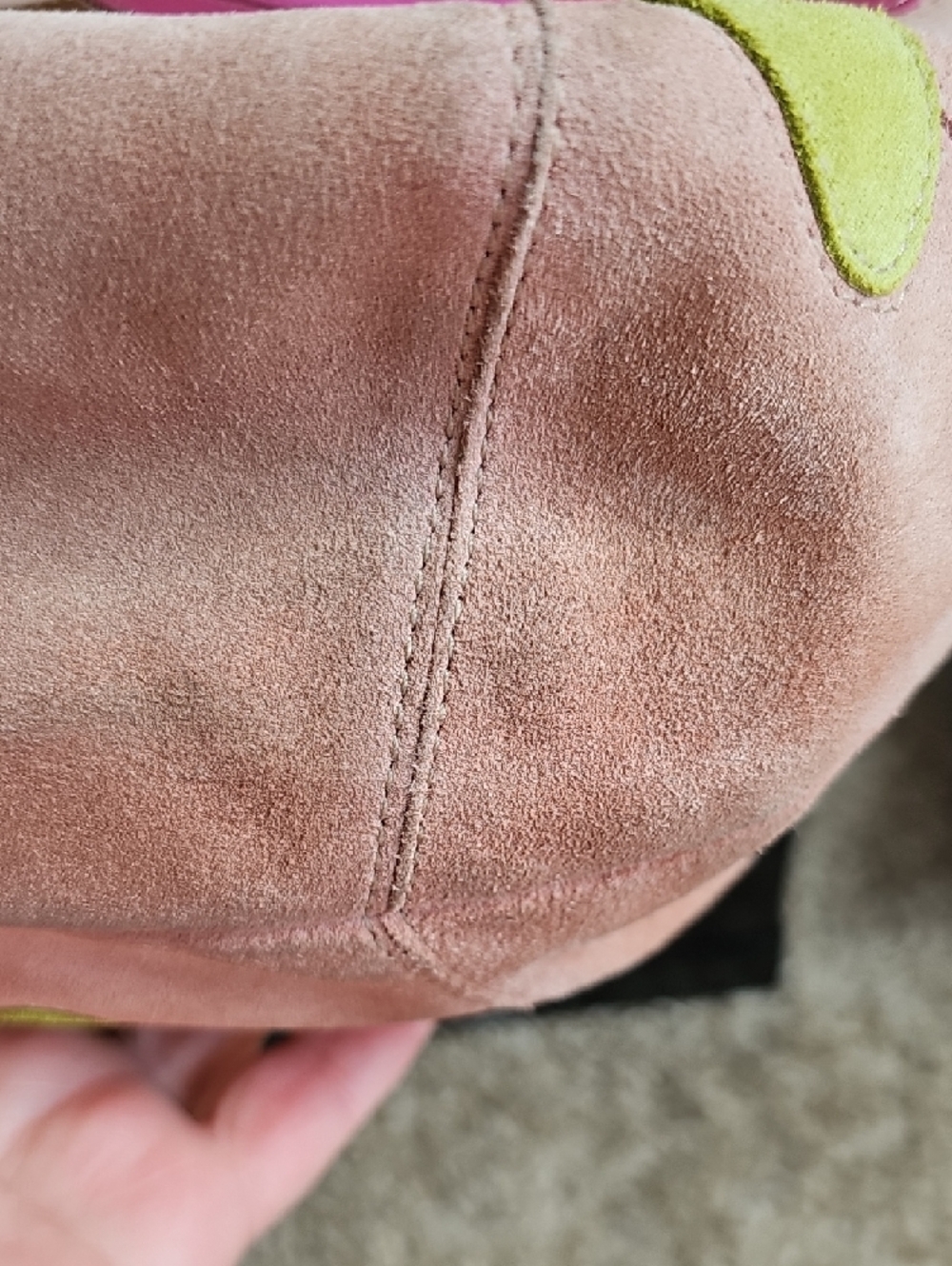 Coach Vintage 06 Limited Edition "Poppies for Peace" Suede Tote Pink/Multi - Picture 13 of 14